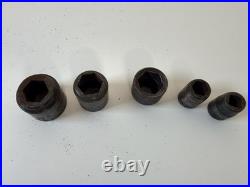 Rare Vintage B. Draper & Son BDS Socket Set in Wooden Block