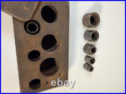Rare Vintage B. Draper & Son BDS Socket Set in Wooden Block