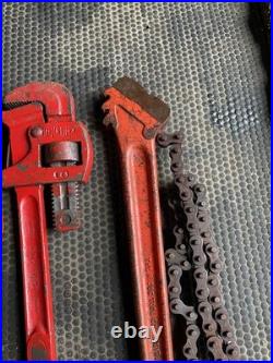 Ridgid & King Dick Tools 24 Chain Wrench 18 Stilsons & King Dick Pipe Wrench