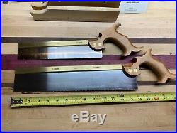 SET of Lie-Nielsen Backed and Tapered Hand Saws (Dovetail & 14 Carcass)