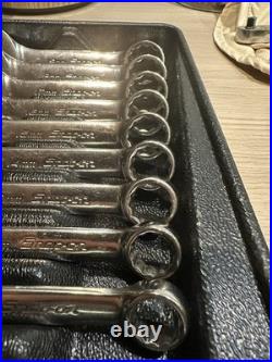 SNAP-ON 10-Pc FLANK DRIVE COMBINATION MIDGET WRENCH SET (10-19 mm) OXIM710B