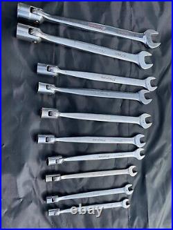 SNAP ON 12-Point Metric Flank Drive Flex Head/ Open-End Combination Wrenches