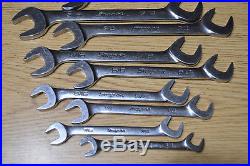 SNAP ON 14pc Four-Way Angle Head Open End Wrench Set, 3/8 to 1-1/4 VS814A