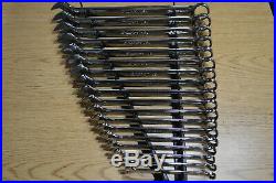 SNAP ON 18pc Metric Flank Drive Plus Wrench Set, 7mm to 24mm, SOEXM710, SOEXM705