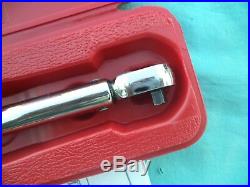 SNAP ON 1/4 Dr NEW STYLE TORQUE WRENCH #QD1R200 40-200 IN/LB withCASE X'LNT