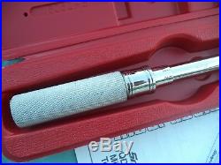 SNAP ON 1/4 Dr NEW STYLE TORQUE WRENCH #QD1R200 40-200 IN/LB withCASE X'LNT