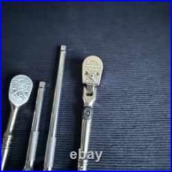 SNAP ON 1/4 Drive Ratchets And Ext Bars, Sockets beautiful Condition