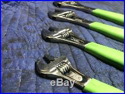 SNAP ON 4PC FLANK DRIVE PLUS ADJUSTABLE WRENCH SET 6-12 Metric/SAE TOOLS