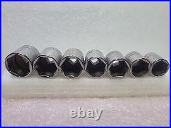 SNAP-ON 7pc. 3/8 Drive FSM 20mm 26mm 6 Pt Metric. USA? EUC