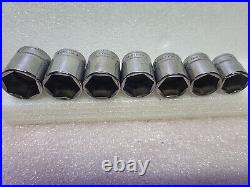 SNAP-ON 7pc. 3/8 Drive FSM 20mm 26mm 6 Pt Metric. USA? EUC