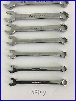 SNAP ON 9 Pc SAE SHORT OEX Combination Wrench Set 12 Point 5/16 to 3/4 USA