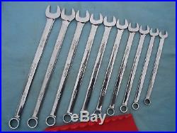 SNAP-ON EXTRA LONG METRIC COMBO WRENCH SET #OEXLM710B 10mm-19mm 10PC withRACK MINT