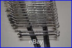 SNAP ON Huge 17pc Metric 12pt Flank Drive Plus Combination Wrench Set, 7mm-24mm