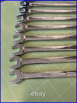 SNAP ON OEXLM710B 10 pc 12-Point Metric Flank Drive Long Combination Wrench Set