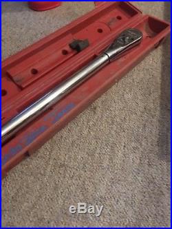 SNAP-ON QD4R600 43 TORQUE WRENCH With L872 3/4 RATCHET HEAD 100-600