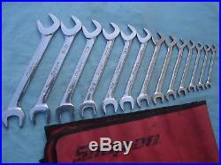 SNAP ON SAE 4 WAY ANGLE WRENCH SET #VS-B SERIES 5/16-1 13 PC withPouch MINT