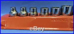 SNAP-ON TOOLS 11 Piece 1/4-7/8 PAKTY240 3/8dr SAE 12PT SOCKETS & MAGNETIC TRAY