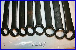 SNAP-ON TOOLS 12-Point SAE Standard Combination Industrial FINISH Wrench SET 8pc