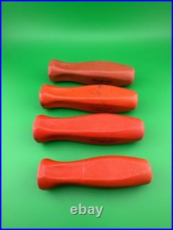 SNAP-ON TOOLS 4 pc RED HARD Handle Mixed File Handle Set USA HBR500 SNAP-ON TOOLS 4 pc RED HARD Handle Mixed File Handle Set USA HBR500