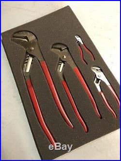 SNAP ON TOOLS 4pc Plier Set AWP404 Bluepoint Never Used