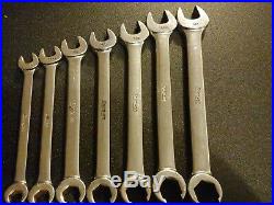 SNAP-ON TOOLS Metric / SAE Open End Flare Nut 6pt Line Wrench SETS. Nice