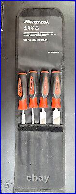 SNAP-ON TOOLS SGHBF500AO 4-Piece Mixed File Set with Kit Pouch USA