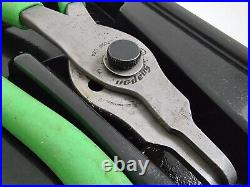 SNAP ON Tools CIRCLIP PLIERS Ring Clip Automotive SOFT GRIP Tray SET GREEN