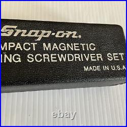 SNAP-ON Tools SSDMRI Compact Magnetic Ratcheting Screwdriver Set PB67 Case RARE