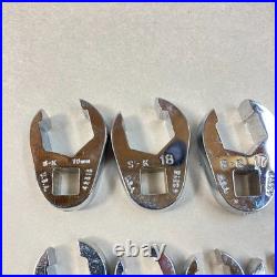 S-K Metric Crowfoot Wrench Set 11 Pc 3/8 Drive 9mm-19mm USA