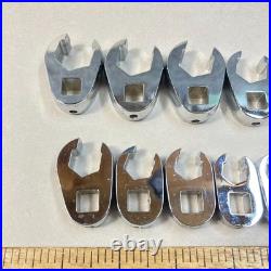 S-K Metric Crowfoot Wrench Set 11 Pc 3/8 Drive 9mm-19mm USA