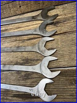 Set (5) Cornwell Offset Open End Wrenches 1-1/8, 1-5/16, 1-3/8, 1 7/16, 1 1/2