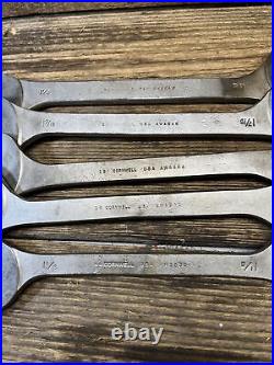Set (5) Cornwell Offset Open End Wrenches 1-1/8, 1-5/16, 1-3/8, 1 7/16, 1 1/2
