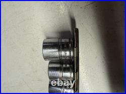 Set 8 Snap On FSM 3/8 shallow 6-point sockets 8mm-17mm missing 9mm+13mm