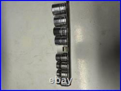Set 8 Snap On FSM 3/8 shallow 6-point sockets 8mm-17mm missing 9mm+13mm