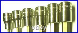 Set Of 6 Snap On Tool 3/8 Drive Long Ball Hex Socket 3/8 5/16 1/4 7/32 3/16 5/32