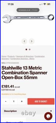 Set of large sizes Stahlwille OPENBOX13 Metric Combination Spanners