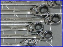 Snap On 10Pc Metric Flank Drive Plus Ratchet Wrench Set 10MM 19MM SOXRRM710 NICE