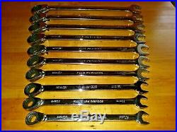 Snap On 10Pc Metric Flank Drive Plus Ratcheting Wrench Set 10-19mm SOEXRM710 Snap On 10Pc Metric Flank Drive Plus Ratcheting Wrench Set 10-19mm SOEXRM710