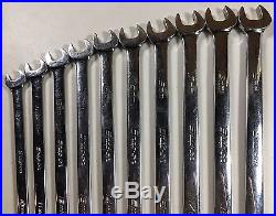 Snap On 10 Piece Long Metric Combination 12 Point Wrench Set 10mm Thru 19mm