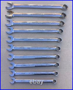 Snap On 10 Piece SOEXM Metric Flank Drive plus 12 Point Combination Wrench