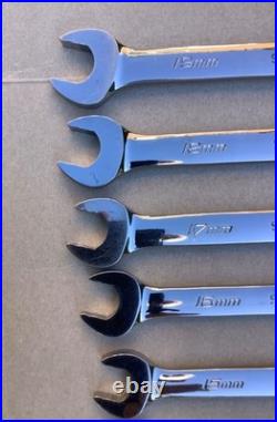 Snap On 10 Piece SOEXM Metric Flank Drive plus 12 Point Combination Wrench