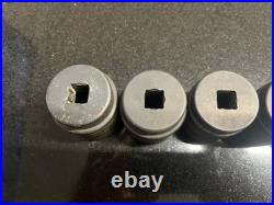 Snap On 10 pc 1/2 Drive 6-Point Metric Flank Drive Shallow Impact Socket Set