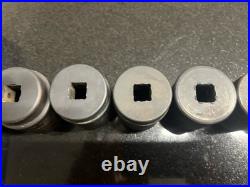 Snap On 10 pc 1/2 Drive 6-Point Metric Flank Drive Shallow Impact Socket Set