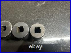 Snap On 10 pc 1/2 Drive 6-Point Metric Flank Drive Shallow Impact Socket Set