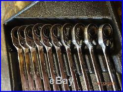 Snap-On 10 pc Metric Flank Drive Plus Reversible Ratcheting Combination Set