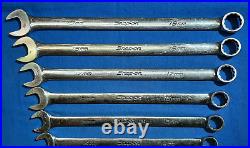 Snap-On 10pc Metric Flank Drive Long Combination Wrench Set 10mm-19 mm OEXLM710B