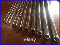 Snap On 11 Pc Double Box Wrench Set Long SAE