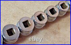 Snap-On 11 Pcs WeatherHead 3/8 Dr Sockets 25/32 to 3/8 Hydraulic fittings USA