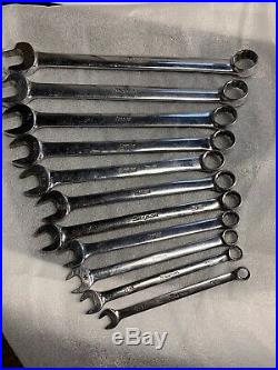 Snap On 11 pc 12-Point SAE Standard Combination Wrench set (3/8-1)