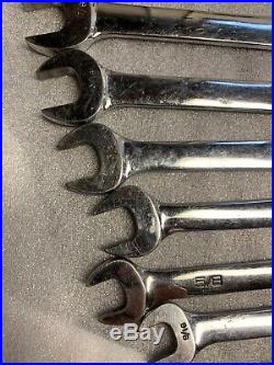 Snap On 11 pc 12-Point SAE Standard Combination Wrench set (3/8-1)